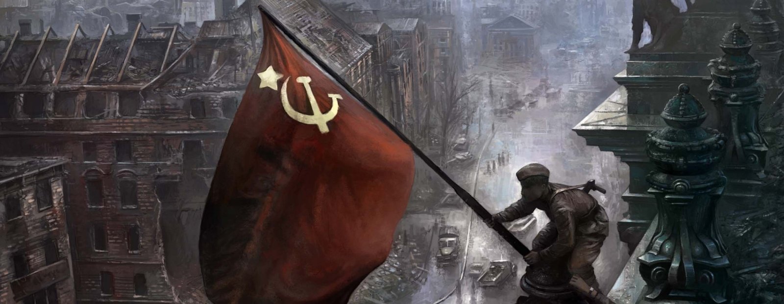 Флаг РККА на крыше Рейхстага